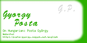 gyorgy posta business card