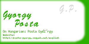 gyorgy posta business card